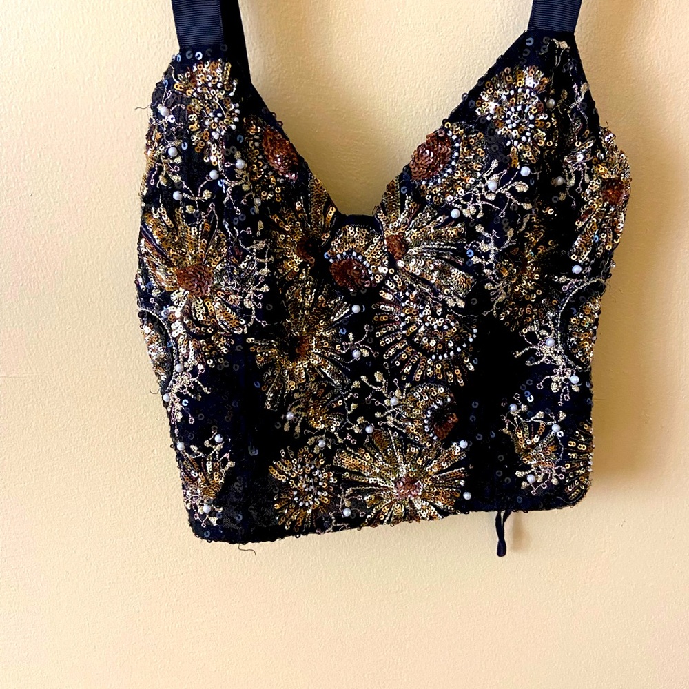 Sparkly going out crop top